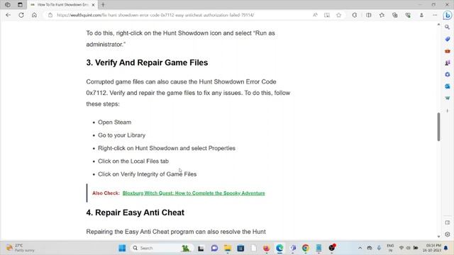 How To Fix Hunt Showdown Error Code 0x7112 Easy AntiCheat Authorization Failed смотреть онлайн