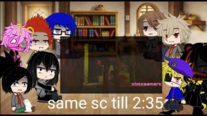 MHA(Izuku-Afton au) react to I'm the Purple Guy and a meme (au discontinued)