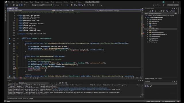 Integrating Azure Open AI Search Demo Web API with Microsoft Bot Framework SDK Chatbot смотреть онлайн