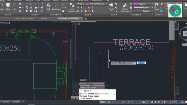 HVAC Duct Design on AutoCAD | line | fillet command practice.एचवीएसी डक्ट डिजाइन कैसे करते हैं vid- смотреть онлайн
