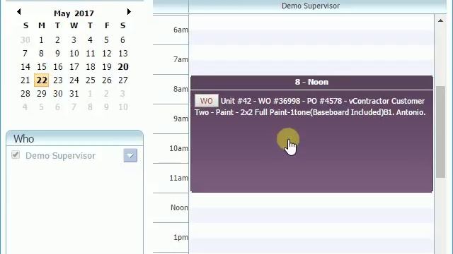 Valet® vContractor - Set Work Order Status on vCalendar - Valet® Patents 8,150,791, 8,682,833 смотреть онлайн