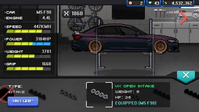 PIXEL CAR RACER - BMW M5 F90 TOUGE TUNE | 3184 HP FULL UPGRADE смотреть онлайн