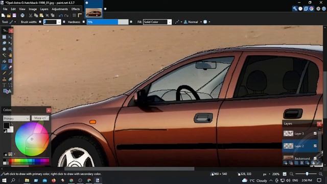 How to draw simple car [Opel Astra G] смотреть онлайн