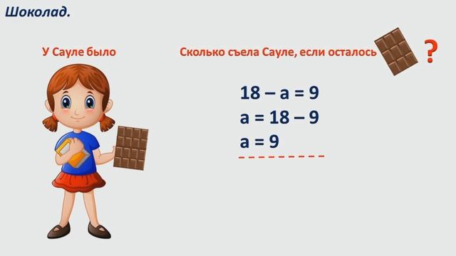 Математика. Уравнения с неизвестным вычитаемым. 1 класс. Урок 22 смотреть онлайн