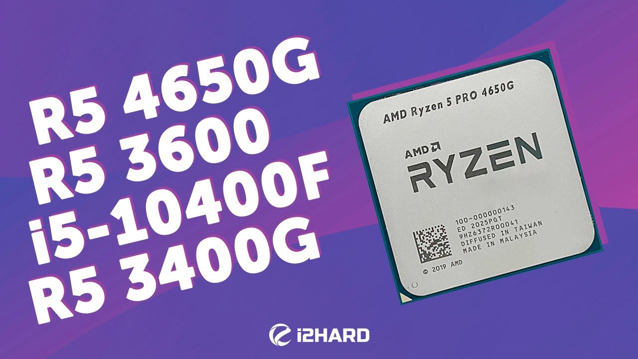 Тест Ryzen 5 4650G. Сравнение с R5 3600, Core I5-10400F и R5 3400G