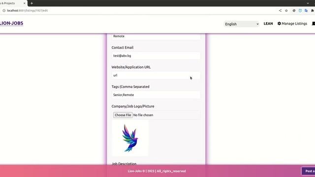 Lion Jobs - find a job | Localization | Laravel Project | смотреть онлайн