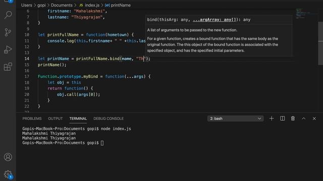 Polyfill for bind method in JS - Frequently asked Javascript Interview question in Tamil смотреть онлайн