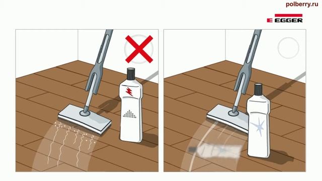 Ламинат Egger.  Уход и уборка