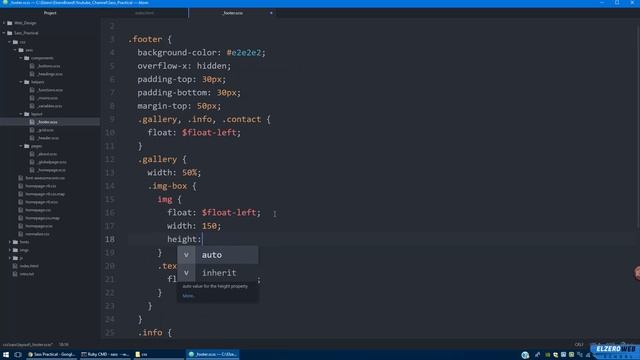 Sass Practical Course in Arabic #17 - Create Footer Part 2 смотреть онлайн