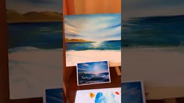 Ирина Радюк. Пишем Морской Пейзаж, мастер класс (Арт студия НЕБО). смотреть онлайн