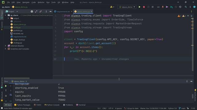 Build a Stock Trading System with Python Trading Bots and Alpaca Markets Trading API смотреть онлайн