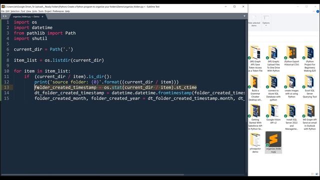 Automate The Boring Stuff With Python: Organize Folders By Timestamp смотреть онлайн
