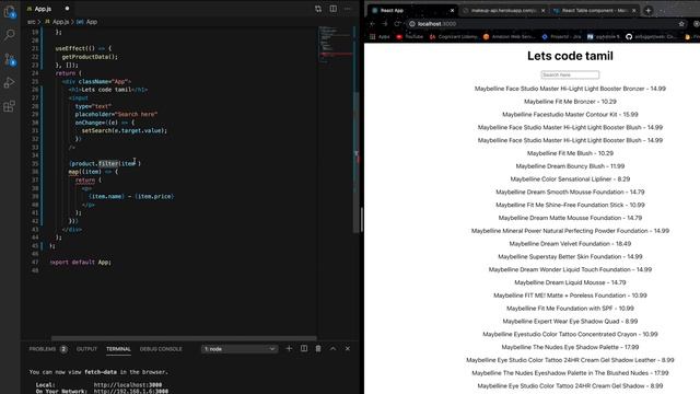 Fetch JSON data from API to material UI table with search | React Programming | Axios | useEffect смотреть онлайн