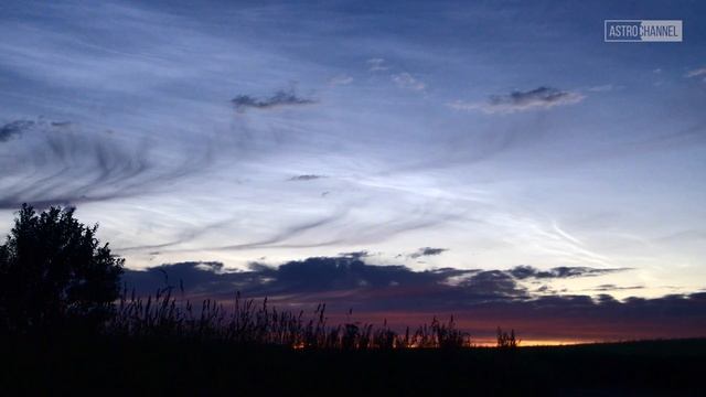 Серебристые облака (Noctilucent cloud) 14/07/2016 смотреть онлайн