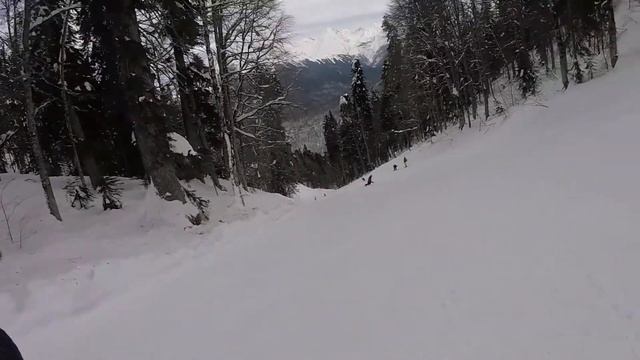 Роза Хутор трасса Арбор красная (длина 1910м) смотреть онлайн