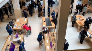 Звук Apple Store. Шум толпы людей в магазине