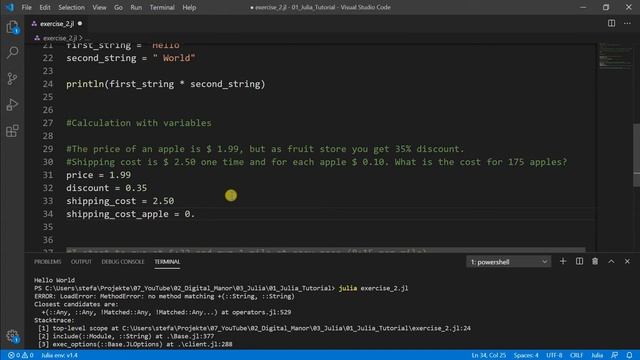 Julia Tutorial Part 9 | Exercise 2 Solution смотреть онлайн