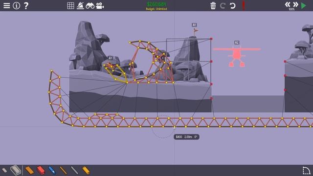 Building AWESOME STUFF in Poly Bridge 2 by a REAL ENGINEER!! Tensegrity! Build under map! 100 subs! смотреть онлайн