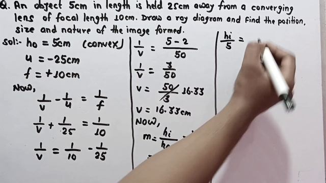 An object 5 cm in length is held 25 cm away from a converging lens of focal length 10 cm. Draw the смотреть онлайн