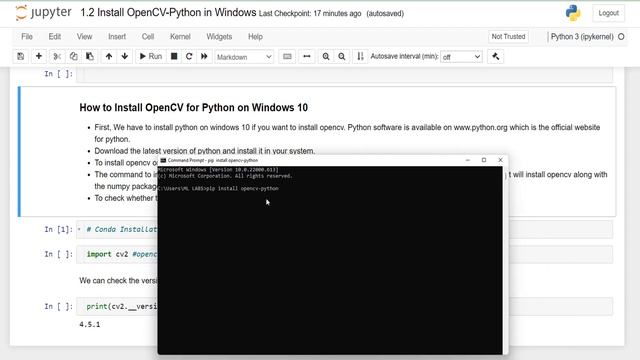 How to Install OpenCV on Windows 10 | OpenCV Python Installation Process смотреть онлайн