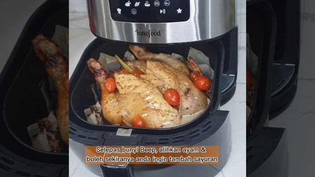 Innofood 6.0L Digital Air Fryer - Whole Chicken Preset Menu смотреть онлайн