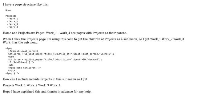 Wordpress: List Parent page with sub pages смотреть онлайн