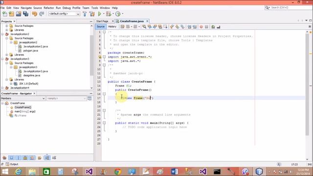 How to create a Frame in Java AWT with Netbean IDE смотреть онлайн