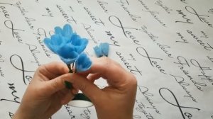 DIY. Маленькие Цветы для букетов из гофрированной бумаги?
