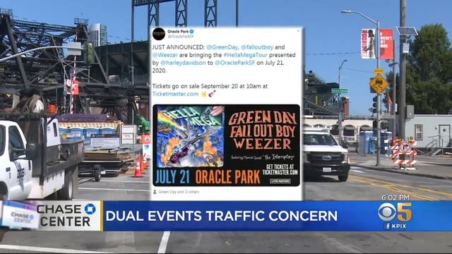 Dual Events At Chase Center, Oracle Park Raise Traffic Concerns смотреть онлайн