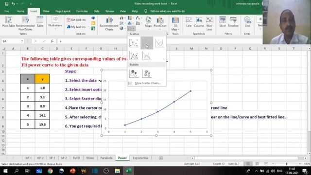 Fitting of Power Curve (MS Excel) смотреть онлайн