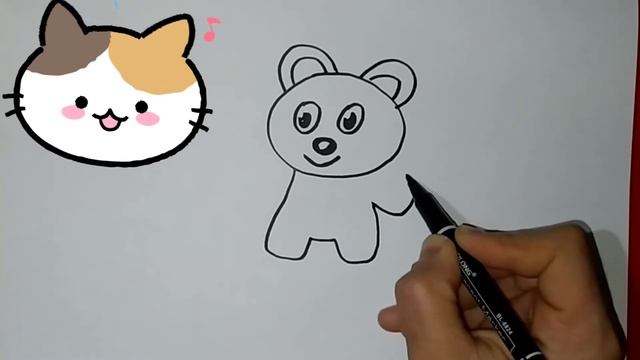 How to draw a bear / the art of coloring / Как нарисовать медведя / искусство раскрашивания смотреть онлайн