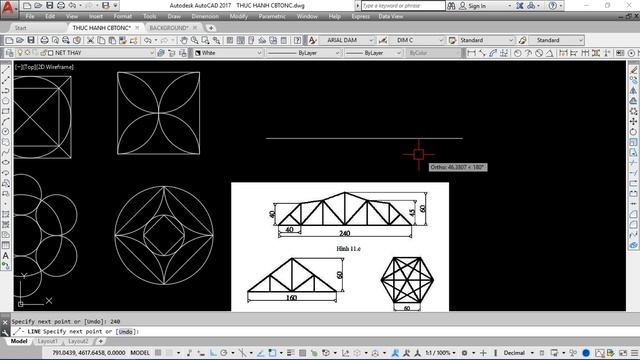 Thực hành vẽ AutoCAD 2D từ cơ bản đến nâng cao | Bài tập 9 смотреть онлайн