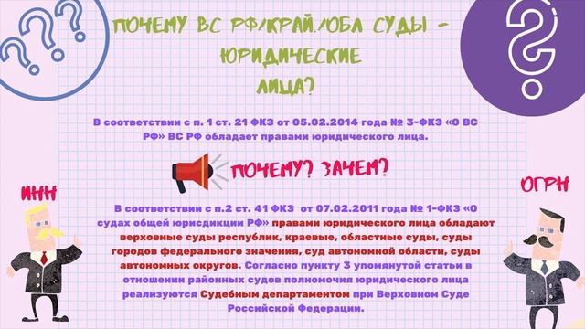 ПОЧЕМУ СУДОВ НЕТ В ЕГРЮЛ? ГДЕ ИНН И ОГРН СУДОВ? смотреть онлайн