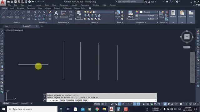 #14 How to use Extend Command in AutoCAD | Tutorial 14 | AutoCAD 2020 | Hindi/Urdu смотреть онлайн