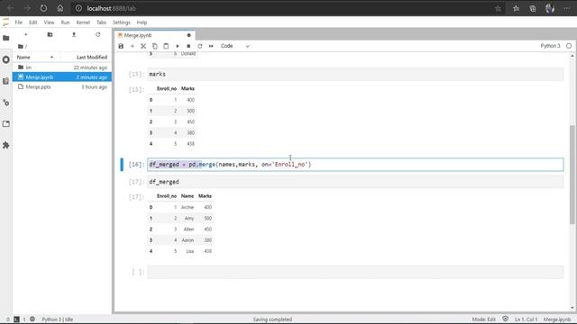 How to merge DataFrames in pandas | Pandas Tutorial for beginners смотреть онлайн