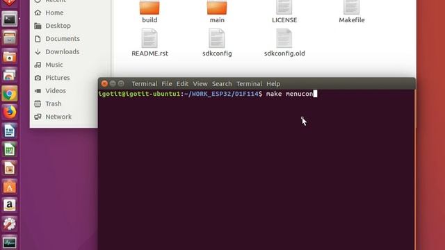 ESP IDF make menuconfig смотреть онлайн