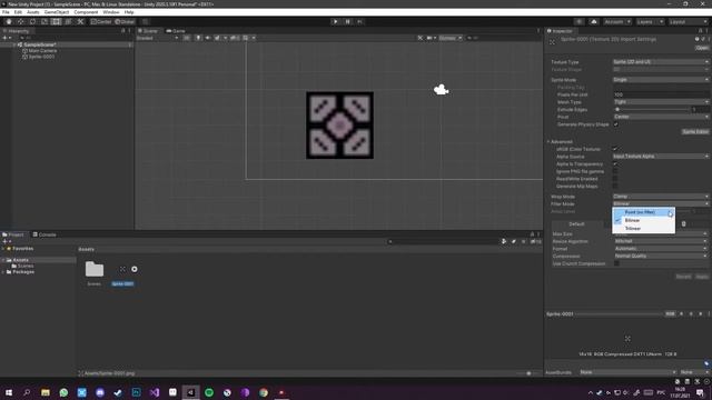 Как исправить размытость спрайта и неправильные цвета при импортировании в Unity? смотреть онлайн