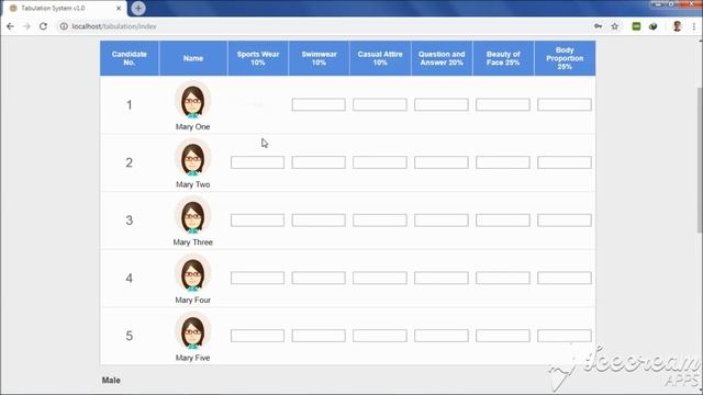 Tabulation System for Pageant and Events смотреть онлайн