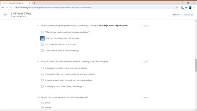 Business English Management and Leadership -Week 2 answers ||Coursera смотреть онлайн