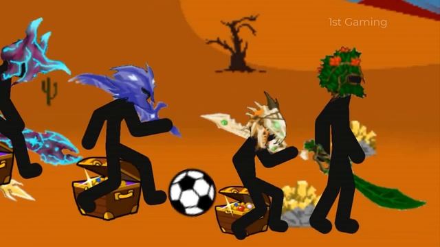 Angry Football - King Amorta, Golden Spearton, Swordwrath All Skins - Stick Animation