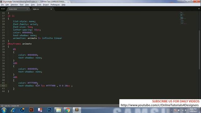 Cool Css Glowing Text Animation Tutorial - Html Css Blinking Text Effect смотреть онлайн