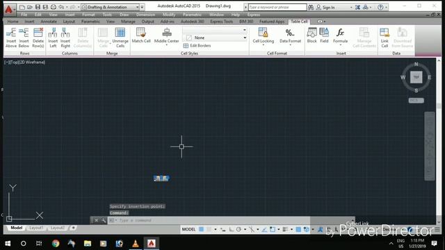 AutoCAD table inserting смотреть онлайн