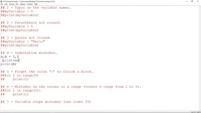 37 ENG Python 3 Beginners common mistakes смотреть онлайн