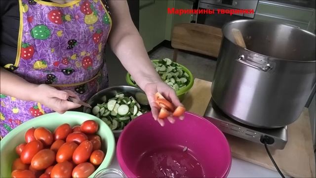 Салат с огурцами на зиму. Маринкины творинки.Всем МИРА и Добра! смотреть онлайн