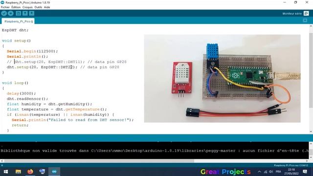 Raspberry Pi Pico DHT11 DHT22 Arduino смотреть онлайн