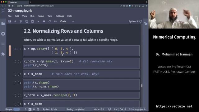 Broadcasting, Reshaping and Vectorization | Numerical Computing 07 смотреть онлайн