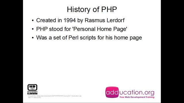 PHP 5 Course 00-1 Introduction смотреть онлайн