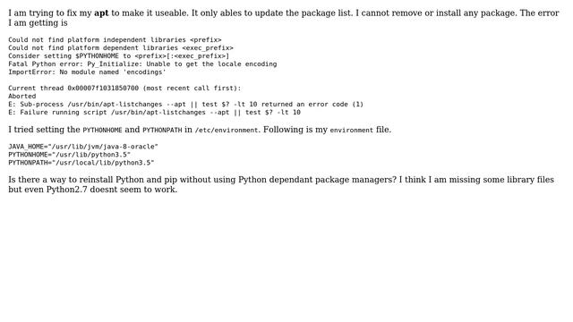 Unix & Linux: All Debian package managers broken due to Python bug смотреть онлайн