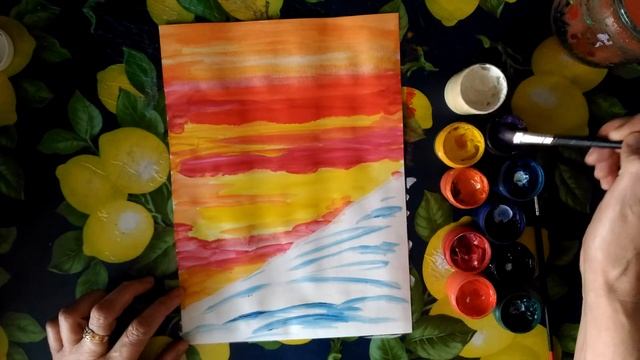 Рисуем гуашью легко. Красивый зимний пейзаж смотреть онлайн