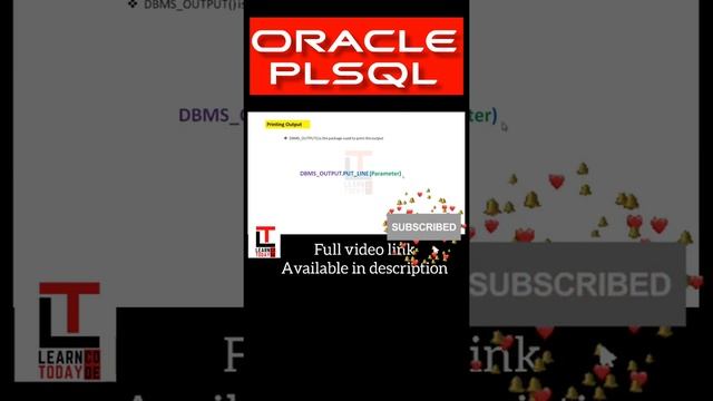 Oracle PLSQL tutorial in TAMIL - (PLSQL printing statement) смотреть онлайн